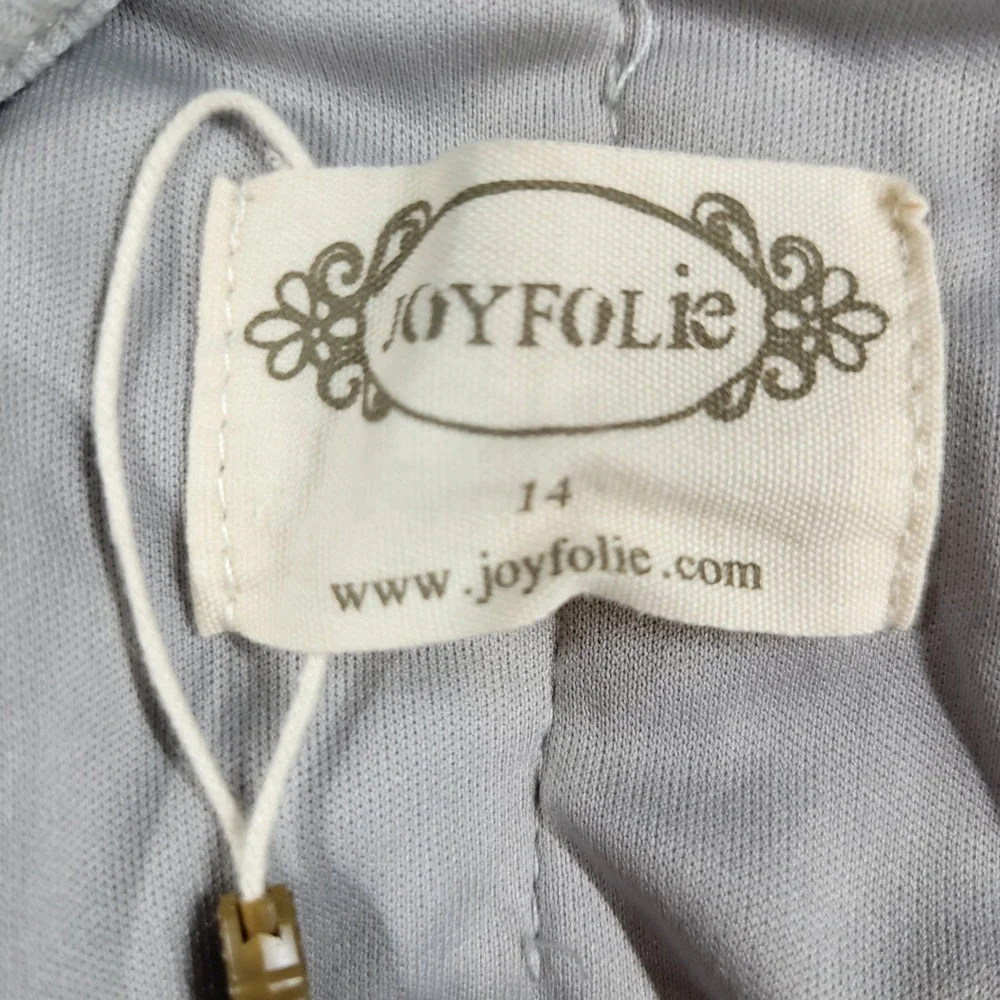 JoyFolie Mendora in‎ Dove High-Low Hem Ribbed Girls Dress